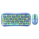 Беспроводная Bluetooth клавиатура с мышкой TWolf TF660, Blue - изображение 5