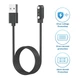 Магнітний USB кабель для смарт-годинників на 2 конектора 80 див. Чорний - зображення 2