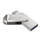 Флешка Flash SanDisk USB 3.1 Ultra Dual Luxe Type-C 256Gb (150 Mb/s), Silver - изображение 2