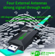 USB-адаптер Openbox двухдиапазонный 1200 Мбит/с WiFi 4 антенны 802.11AC USB 3.0 высокоскоростной - изображение 4