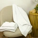 Набор махровых полотенец однотонных 2шт 50x90см, 70x140см Damask Премиум качества Жаккардовое с велюром 550г/м2 (Белый) - изображение 2