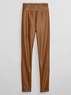 Леггинсы из искусственной кожи женские GAP M, Bright Brown (Коричневые) 500092922131 - изображение 2
