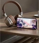 Бездротові навушники Ariettie CR-8 Retro TWS Samsung iPhone HIFI ігрова гарнітура з мікрофоном Коричневі - зображення 5