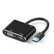 Перехідник з USB на HDMI і VGA PC LCD HDTV зовнішня відеокарта для підключення додаткового монітора адаптер - зображення 1