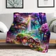 Плед с принтом сказочный мир Качественное с 3D рисунком 160х200 см. - изображение 2