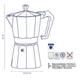 Кофеварка гейзерная Kela Italia 450 мл 9 чашек (10592) - изображение 3