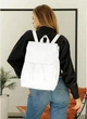 Жіночий міський рюкзак Sambag Loft MZN для ноутбука до 13,3 дюймів, білий 60573 - зображення 4