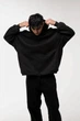 Худи мужское оверсайз v.3 Black 5XL-6XL Черное - изображение 2