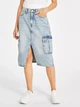 Юбка джинсовая миди осенняя прямая женская Calvin Klein 568678108 28 Синяя (1159819102) - изображение 1