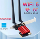 Бездротовий адаптер мережева карта WiFi 5 PCI-E AC1200 дводіапазонний 2.4G/5GHz для Bluetooth 4.0 - зображення 3