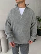 Свитер мужской MR Zip Oversize XL серый - изображение 2