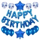 Набор Из Шаров С Гирляндой HAPPY BIRTHDAY Синяя Звезда - изображение 2