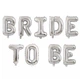 Фольгированные Надувные Шары BRIDE TO BE&nbsp;Серебро - изображение 2