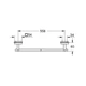 Тримач для рушників GROHE QuickFix Start Cube 410892430 612мм прямокутний метал чорний CV034596 - зображення 4