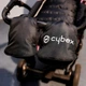 Муфта перчатки раздельные черного цвета, с вышивкой CYBEX, на коляску или санки, на черном флисе - изображение 13