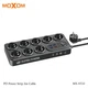 Удлинитель с защитой от перенапряжения Moxom MX-ST22 14 IN 1 Power Strip с 2 PD/QC 2500 Вт, 8 розетками и 3 USB для нескольких устройств, 2 М. Черный - изображение 1