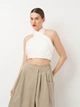 Кроп топ женский Zara 4043/263 M Белый (04043263250030) - изображение 1