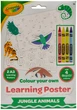 Раскраска Crayola Обучающие плакаты: Джунгли с карандашами (5060951157562) - изображение 1