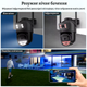 Уличная поворотная камера видеонаблюдения 1080p IP WiFi водонепроницаемая IP66 с датчиком движения, ночным видением + карта 64GB - изображение 5