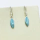 Сережки серебряные с бирюзой 1,35 г - изображение 1