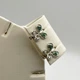 Сережки срібні зі смарагдом альпінітом "Метелики" 1,7 г - зображення 3