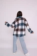 Рубашка женская Kraya теплая в клеточку оверсайз One size S-M шоколадно-зеленая - изображение 2