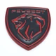 Емблема логотип Peugeot (червоний+чорний, глянець) 6,0*6,7 см - зображення 2
