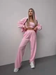 Жіночий велюровий костюм (кофта+штани+топ) Uaclothes 42-44 Рожевий (like36626-170521349) - зображення 1