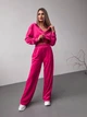 Жіночий велюровий костюм (кофта+штани+топ) Uaclothes 46-48 Малиновий (like36630-170561350) - зображення 1