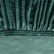 Чохол на крісло, диван, еластичний велюр, оксамит Domidekor Palm leaves, зелений 190-230 см (3818) - изображение 4