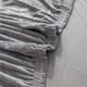 Чохол на крісло, диван, еластичний велюр, оксамит Domidekor Palm leaves, сірий 235-300 см (3816) - изображение 4