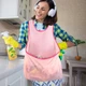 Влагостойкий фартук с карманом для белья SudeApron, розовый - изображение 4