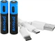 Аккумуляторные батарейки Proove Compact Energy 2шт AAA (Li-ion, 740 мВт/ч, 1.5v, 2шт). Blue - изображение 2