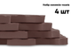 Татамі мат EasyFit SwallowTail 4 шт (60х60х1 см) пазл хвіст ластівки коричневий - изображение 4