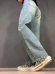 Джинси жіночі I8 52428 Skater Jeans банани висока посадка варка з жатим ефектом косі кишені 27 блакитні - зображення 2