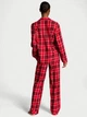 Женская пижама (штаны+Рубашка) Victoria's Secret Flannel Pajama XL Lovely Plaid - изображение 2