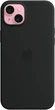 Чехол противоударный силиконовый OEM+ Premium Silicone Case with MagSafe для Apple iPhone 15 (6.1") Black - изображение 3