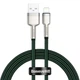 Кабель 1 м. для iPhone USB to Lightning Green, Cafule 2.4A Baseus для зарядки и передачи данных (CALJK-A06) - изображение 1