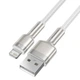 Кабель 1 м. для iPhone USB to Lightning White, Cafule 2.4A Baseus для зарядки и передачи данных (CALJK-A02) - изображение 3
