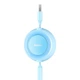 Кабель на 1,1м. Bright Mirror 2 3-in-1 USB (M-U+L+Type-C) 3.5A голубий Baseus для зарядки та передачі даних (CAMJ010017) - зображення 6