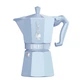 Гейзерная кофеварка Bialetti Moka Express Exclusive на 6 чашек (270 мл) голубая - изображение 1