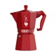 Гейзерная кофеварка Bialetti Moka Express Exclusive на 6 чашек (270 мл) красная - изображение 1