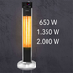 Инфракрасный обогреватель Trotec IRS 2005 2000W Silver/Black (1410003922) - изображение 18
