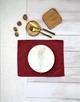 Льняной сервировочный коврик (ланчмат) TouchableLinen 2 шт 30x40 см Вишневый Подставка под тарелку - изображение 2