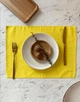 Льняной сервировочный коврик (ланчмат) TouchableLinen 2 шт 30x40 см Желтый Подставка под тарелку из ткани - изображение 1