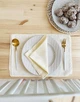 Льняной сервировочный коврик (ланчмат) TouchableLinen 2 шт 35х45 см Молочный Подставка под тарелку из ткани - изображение 3
