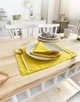 Льняной сервировочный коврик (ланчмат) TouchableLinen 2 шт 30x40 см Желтый Подставка под тарелку из ткани - изображение 6
