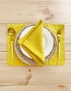 Льняной сервировочный коврик (ланчмат) TouchableLinen 2 шт 30x40 см Желтый Подставка под тарелку из ткани - изображение 8