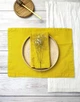 Льняной сервировочный коврик (ланчмат) TouchableLinen 2 шт 30x40 см Желтый Подставка под тарелку из ткани - изображение 9