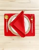Сервировочный коврик (ланчмат) из льняной ткани TouchableLinen 2 шт 30x40 см Красный Подставка под тарелки - изображение 5